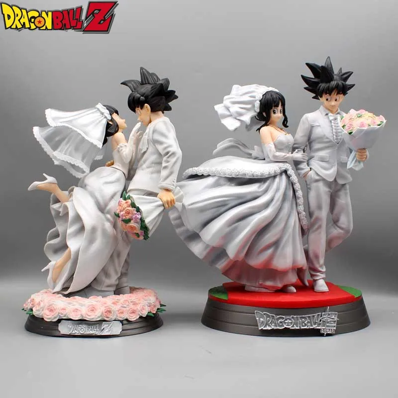 

Dragon Ball Goku Kiki White Wedding Dress Gk Collectible Trendy Figure Limited Edition Statue Wedding Model Valentine'S Gift