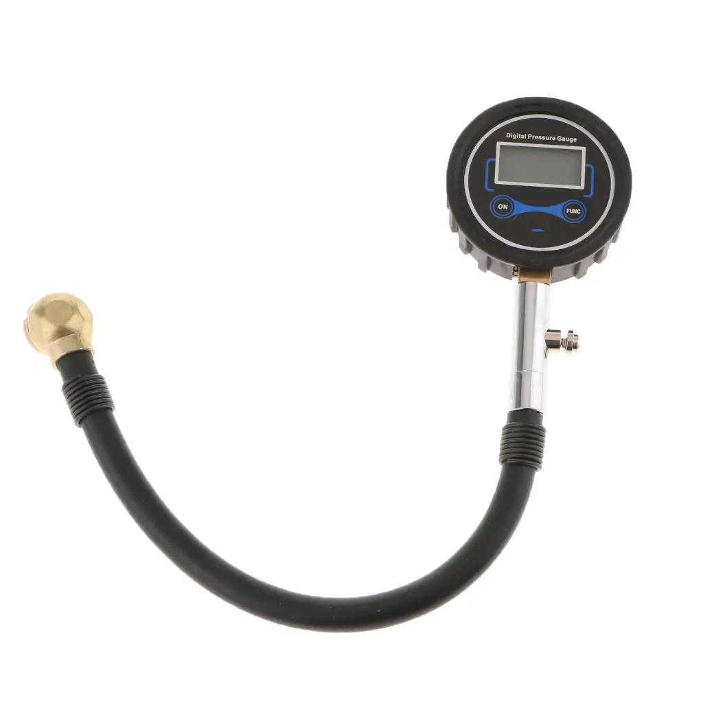 Digital Pressure Gauge Metal Display Tire Inflator Air Compressor Accessories Portable Tire Pressure Gauge for Car Motorcycle