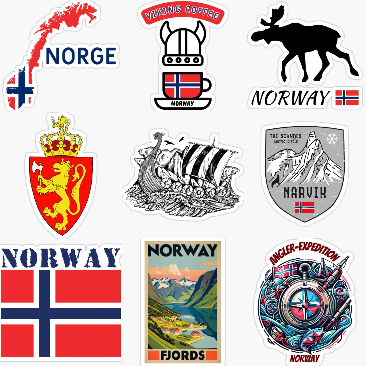 

Norway Flag Map Creative Personalized PVC Car Stickers for Car Bicycle Motorcycle Helmet Window Wall Decoration Accessorie