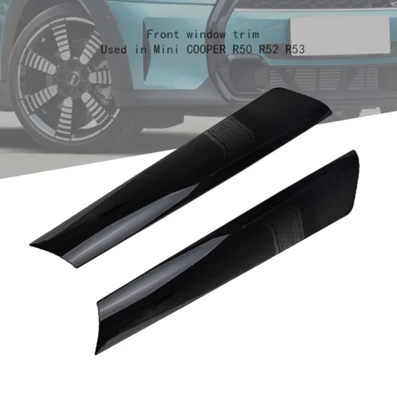 51137128157 Front Windshield Post Trim for R52 R53 2001-2008 Window A-Pillar Black Trim Cover