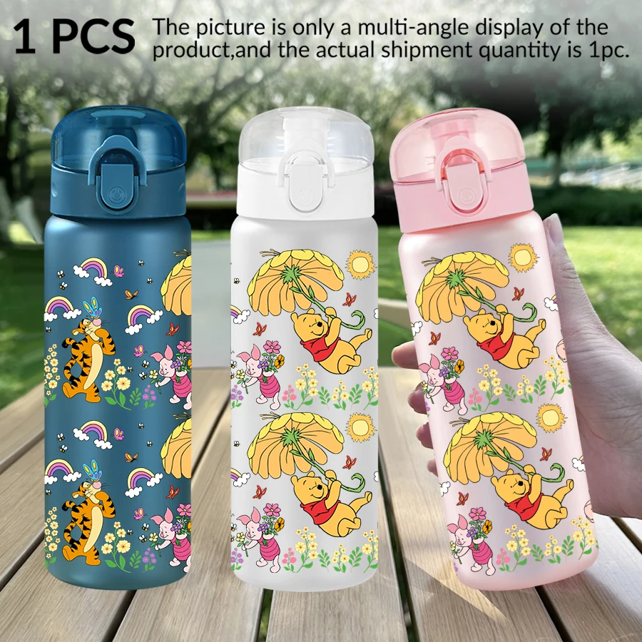 1Pc Disney, Winnie the Pooh, Tigger, pattern 26oz plastic water bottle, outdoor sports water cup birthday/homecoming gift
