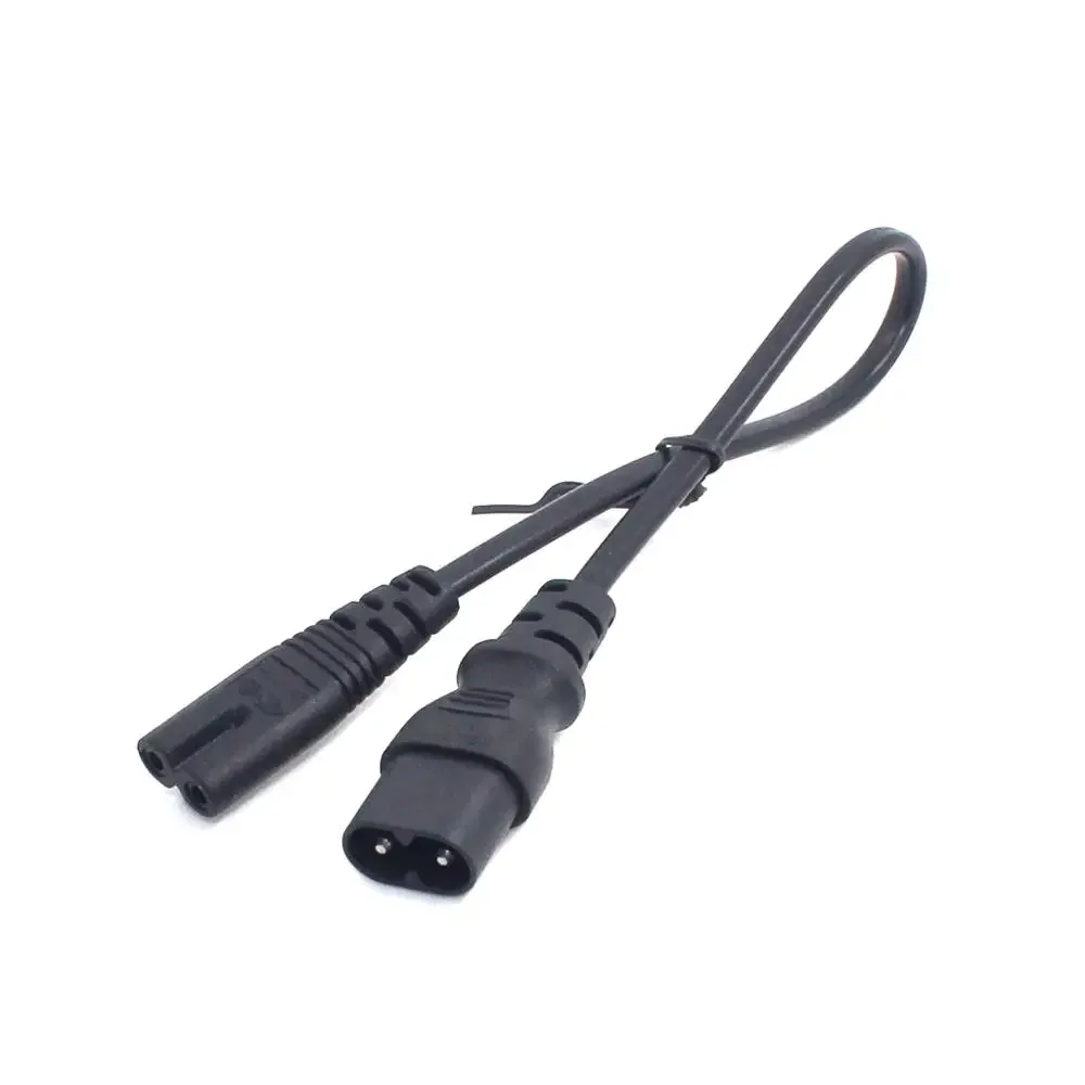 Korte 30 Cm IEC320 C7 Om C8 Verlengsnoeren, C8-C7 Iec Jumper Kabel Met Swith, man-vrouw 2PIN Power Line, H03VVH2-F 2x0.75mm