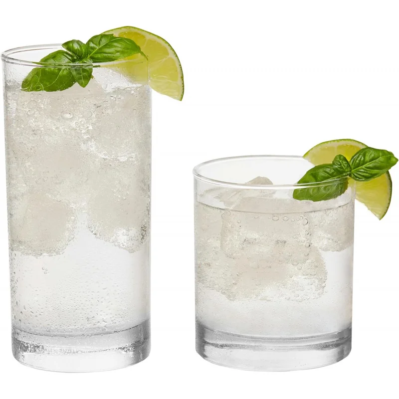 

Province Tumbler and Rocks Glass Set, Elegant Drinkware Glasses Set of 16, Tall Drinking Glasses for Everyday Use or Any