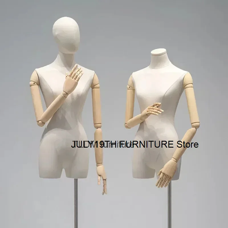 Clothing Store Mannequin for Women's Clothing Pendant Joint Hand Small Chest Model Frame Window Upper-Body Display Stand