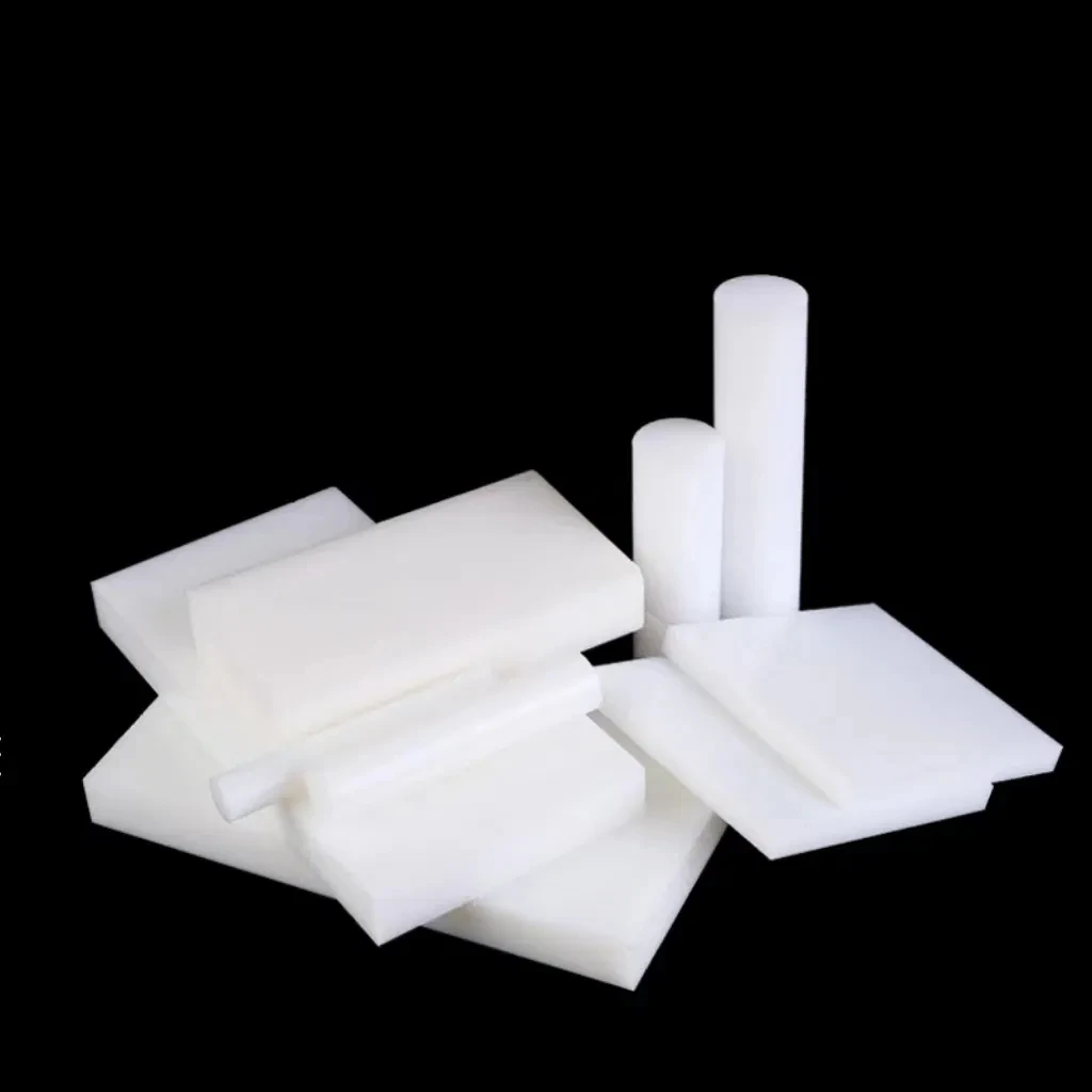 

2/4Pcs Wear Resistant White Nylon Square Bar Square Rod PA66 Plastic Block Punching Pad Processing Thickness 3mm-25mm