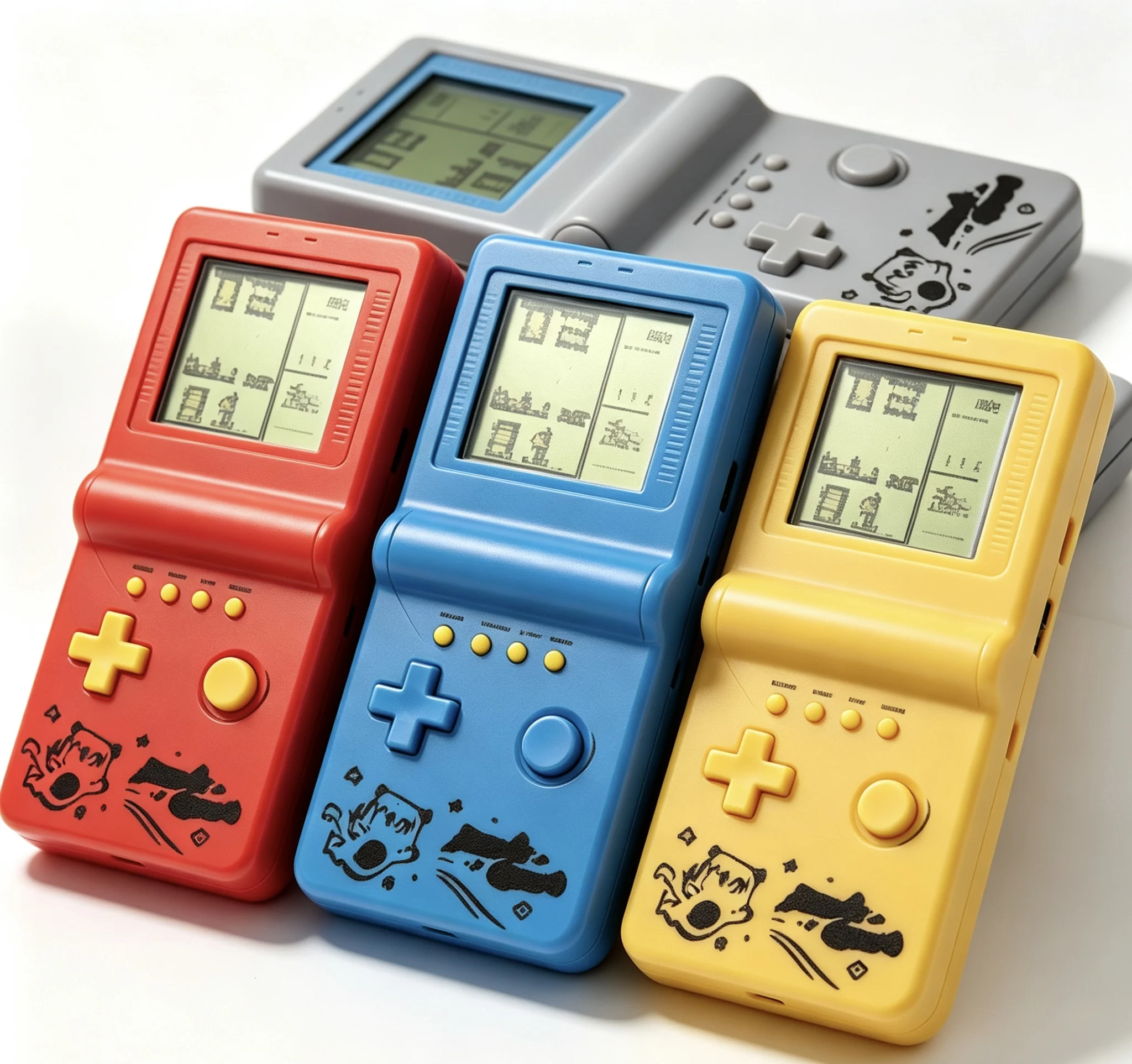 Classic Handheld Tetris Block Game Console, Portable Plastic Retro Mini Game Player, Nostalgic Stress Relief Puzzle Toy Gift