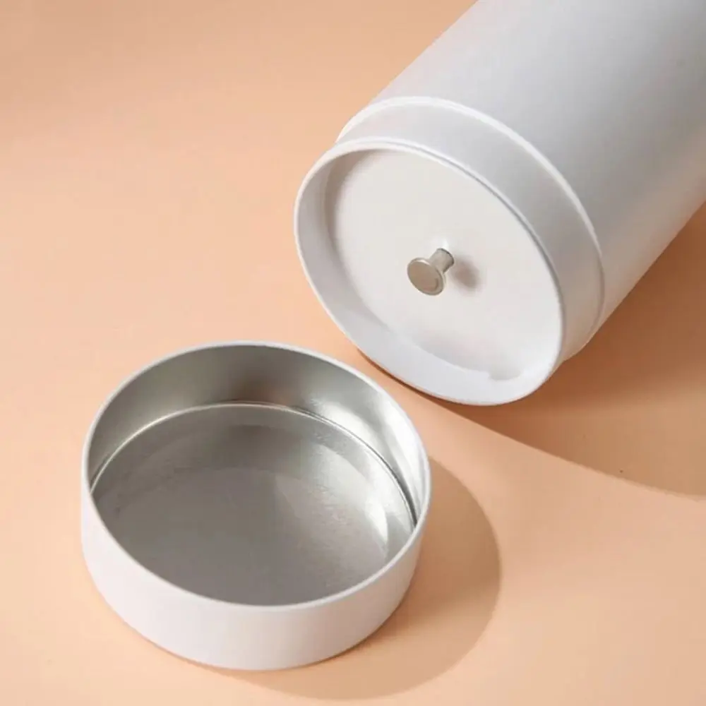 

Creative Gift Portable Tea Can Sealed Double Lid Damp-proof Tea Box Round Tinplate Jar Green Tea
