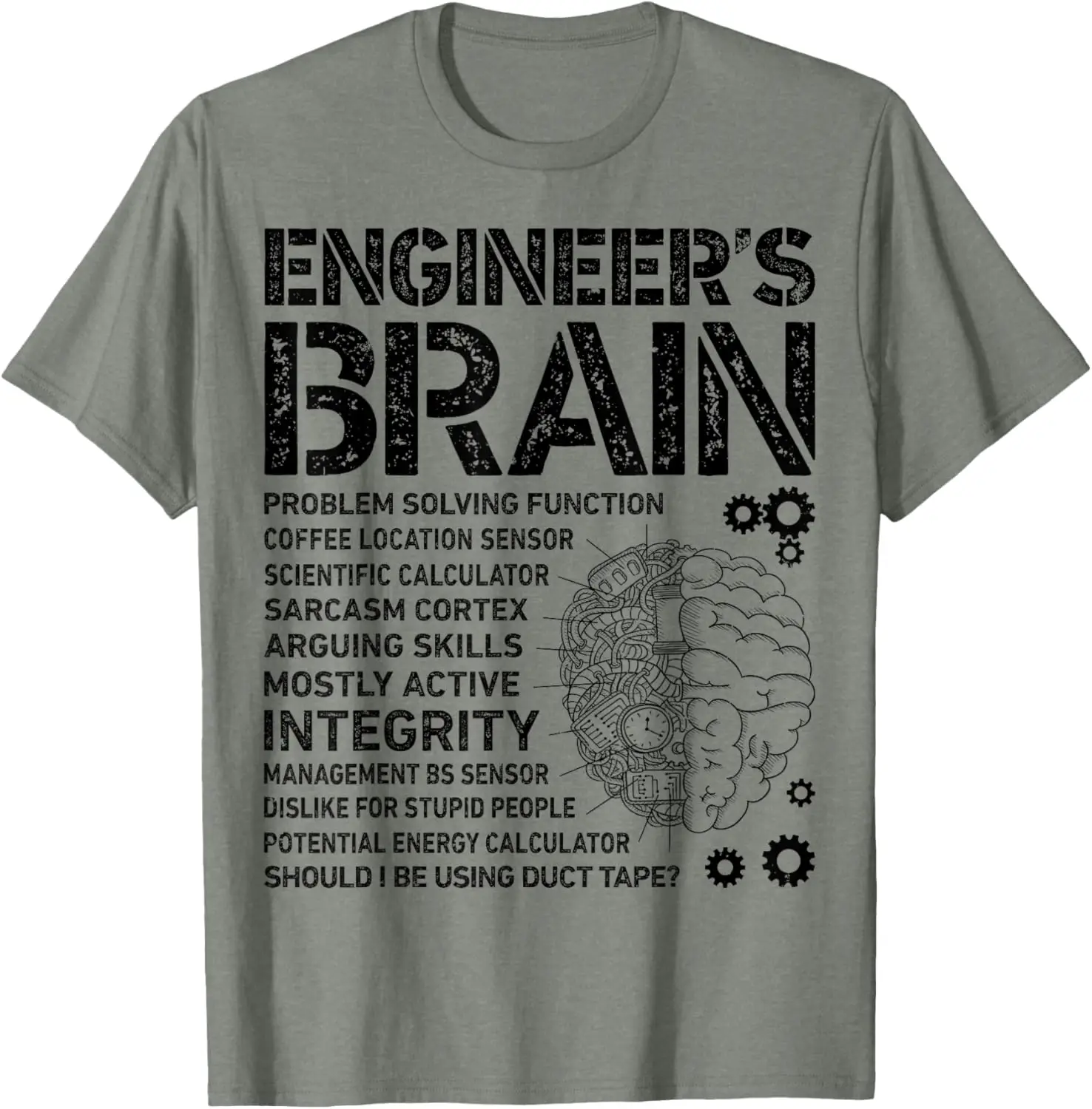 Engineer's Brain Funny Process Engineer Gift T-Shirt 100% Cotton O-Neck Short Sleeve Summer Casual Mens T-shirt Streetwear