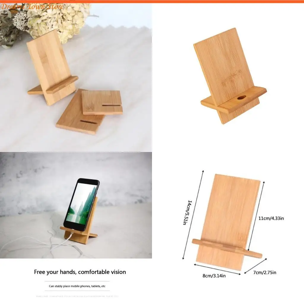 

Универсальный сотовый телефон HX6A Stand Stand Bamboo Не скользящий док