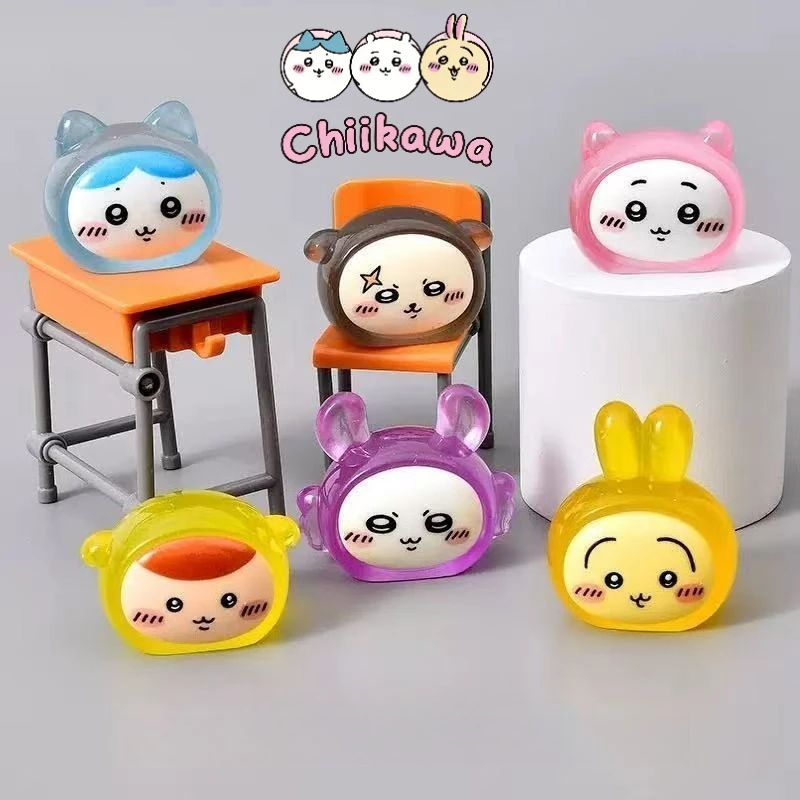 Chiikawa Neue Cartoon Leuchtende Niedliche Serie Hachiware Usagi Puppe Desktop-Ornamente Geburtstagsgeschenke für Jungen und Mädchen