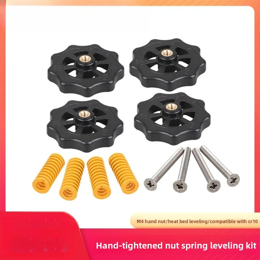 

Аксессуары для 3D-принтеров CR10, ручной винт, гайка, пружина, винт M4, комплект выравнивания горячей кровати Ender3