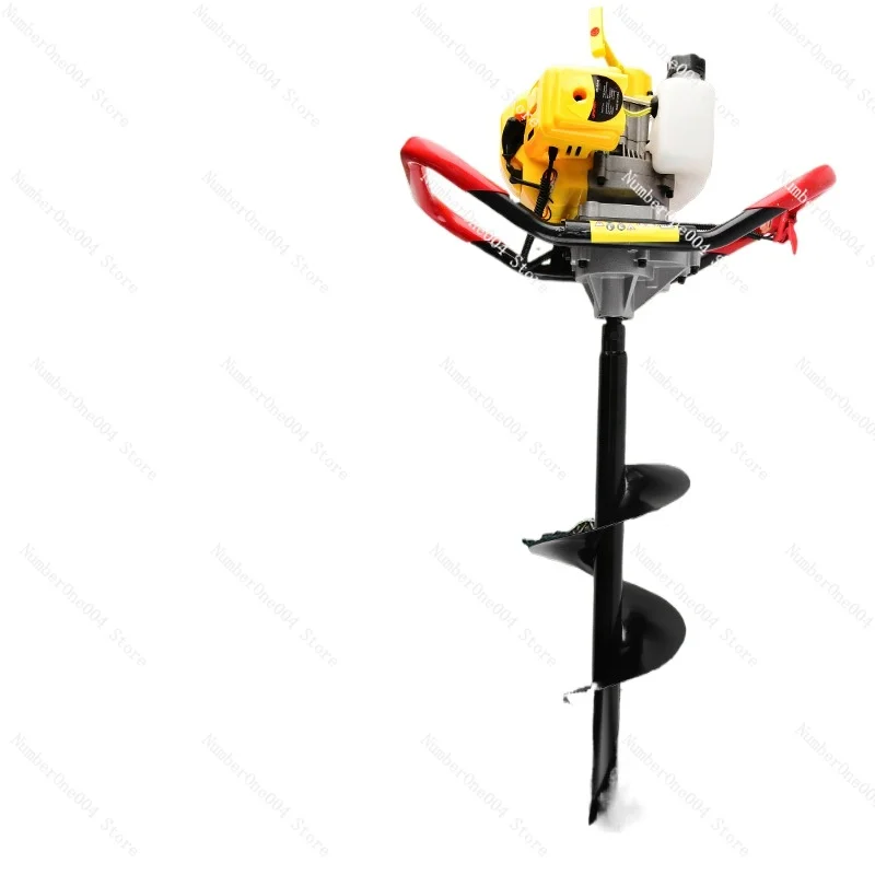 Gasoline Ground Drilling Machine Hand-Held Tree Planting Earth Boring Machine Household Small Agricultural Drilling Excavator