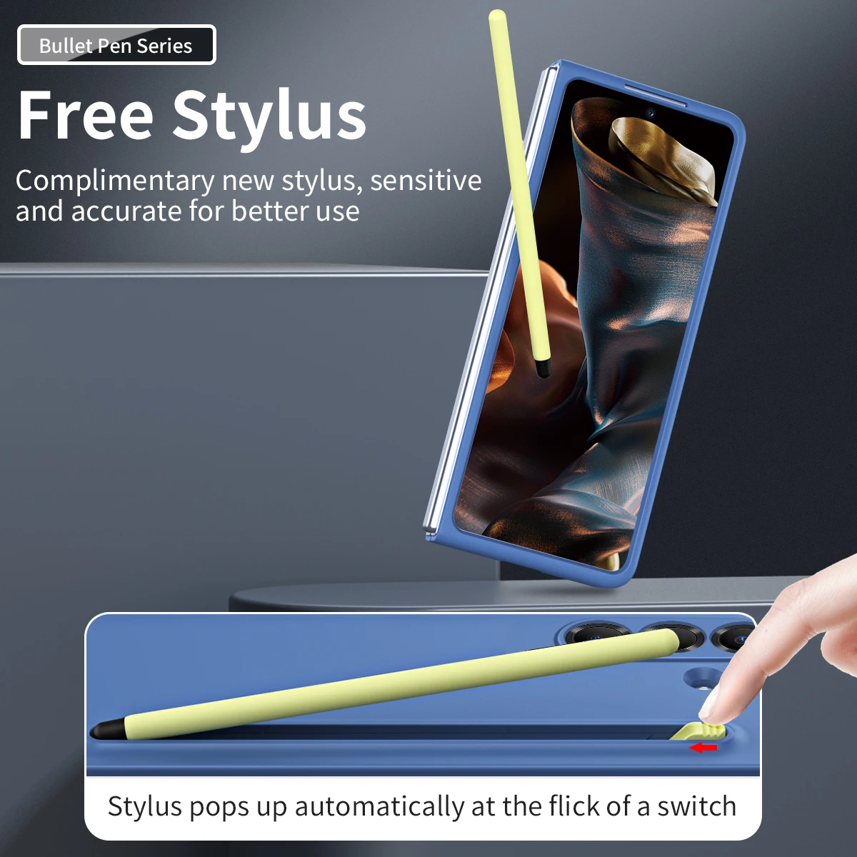 

Противоударный чехол для телефона Samsung Galaxy Z Fold 7, 6, 5, 4, чехол с емкостной ручкой S, сменная защитная пленка для сенсорного экрана