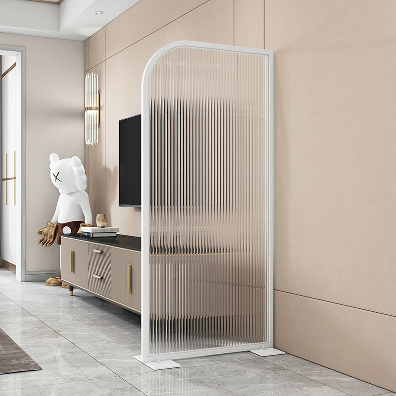 Modern Art Living Room Metal Glass Screen Iron Frame Home & Office Furniture Screens & Room Dividers