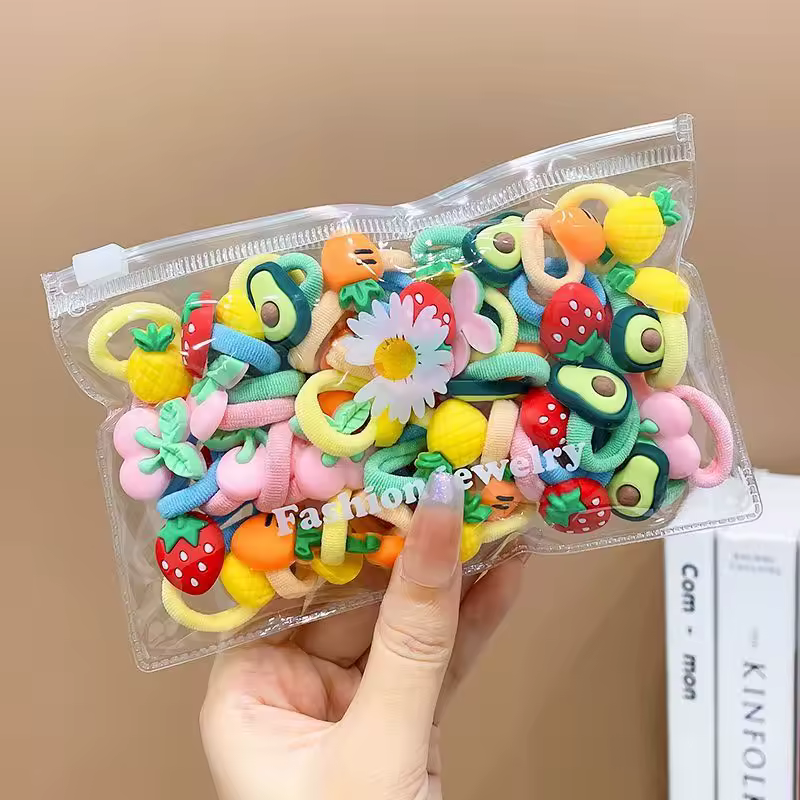 10/20Pcs/Set Cute Cartoon Rubber Elastic Hair Bands Girls Not Hurt Hair Small Scrunchie Kids Sweet Hair Ties Hair Accessories - Image 5