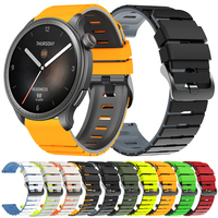 22mm Watch Band For Huami Amazfit BALANCE 2 Silicone correa Bracelet For Amazfit Bip 6 5 46mm/GTR 2 3 4 47mm/Stratos 3 2S Strap