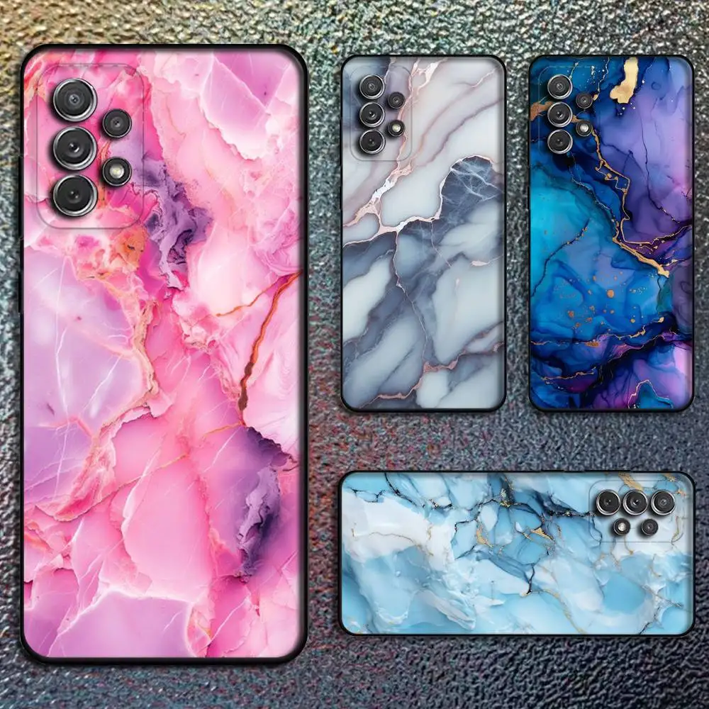 

Marble Phone Case For Samsung S25,S24,S21,S22,S23,S30,Ultra,S20,Plus,Fe,Lite,Note,10,9,5G Black Cover