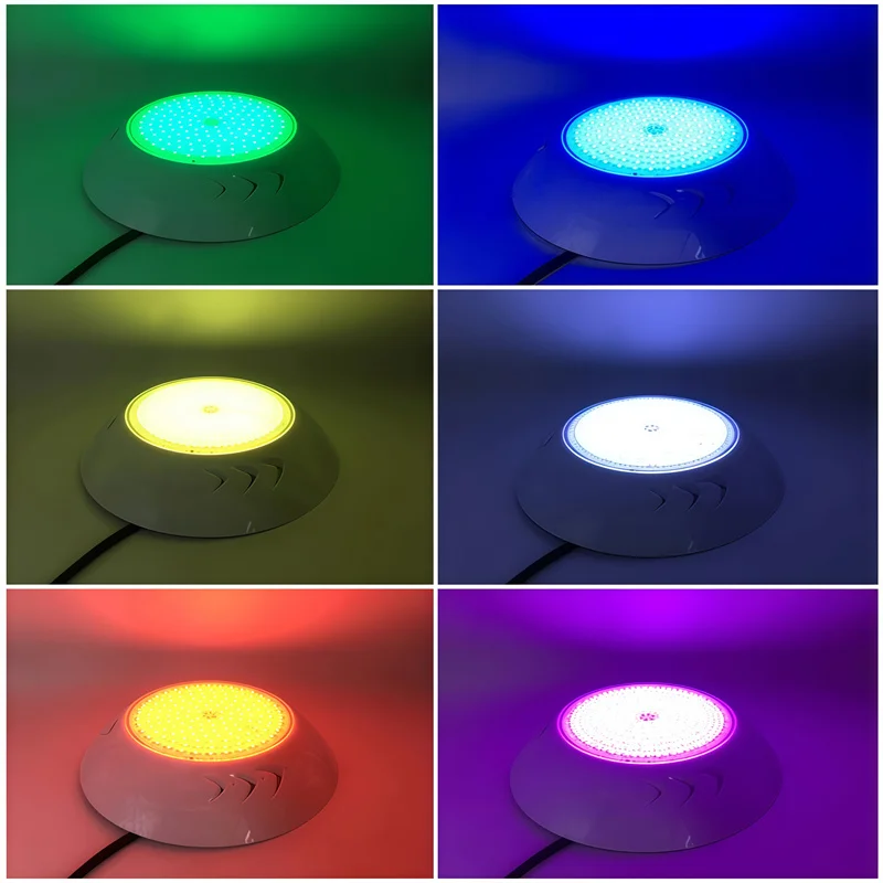 

RGB LED Swimming Pool Lights 18W 25W 35W AC12V Epoxy Resin Flat Underwater Lamps IP68 Waterproof Colorful Lighting for Ponds