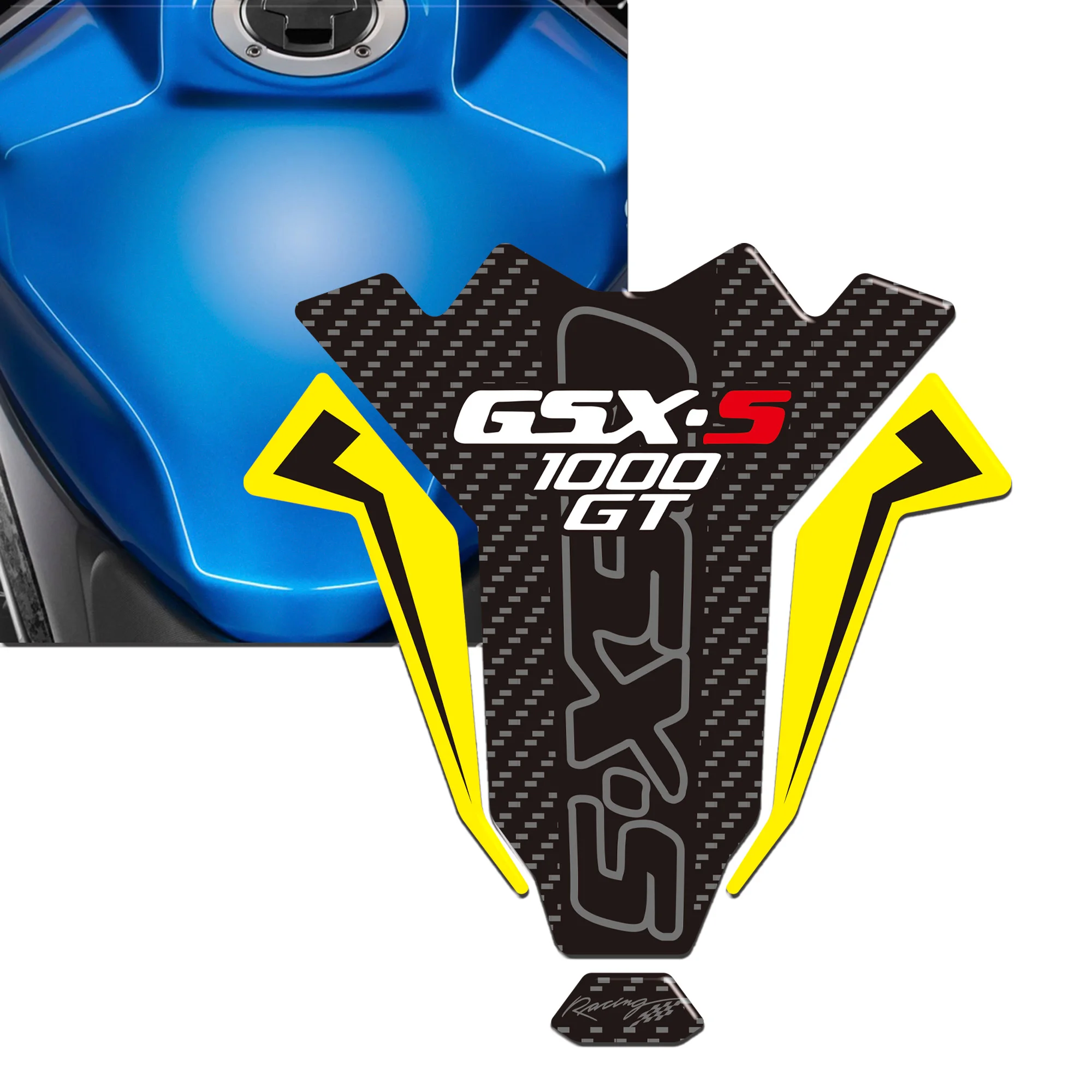 

Motorcycle Tank Grips 3D Stickers For Suzuki GSX-S1000GT GSXS1000GT 2021-2022 Anti Scratch Protection Knee Pads Decal Kit