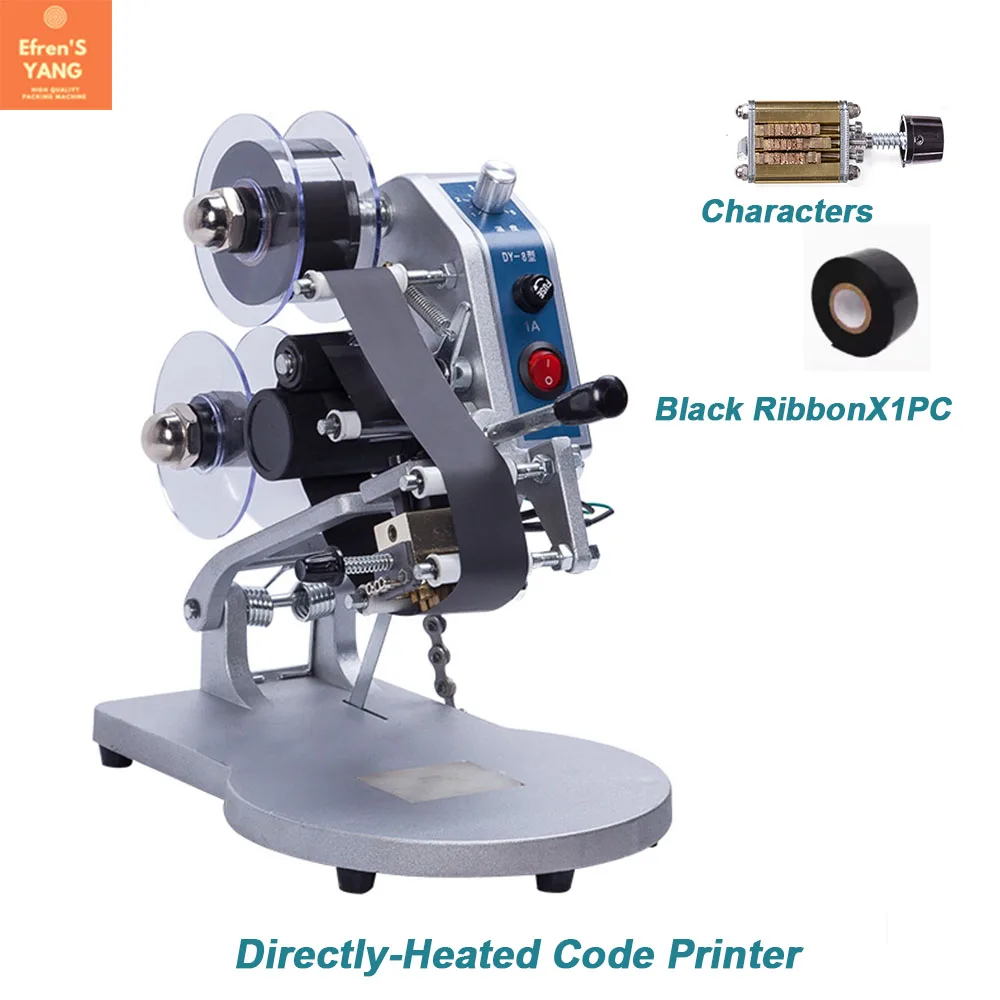 DY-8 Printing Machine Heat Transfe Date Coding Machine Printer For Printing Paper Batch Number Registration Mark Paper