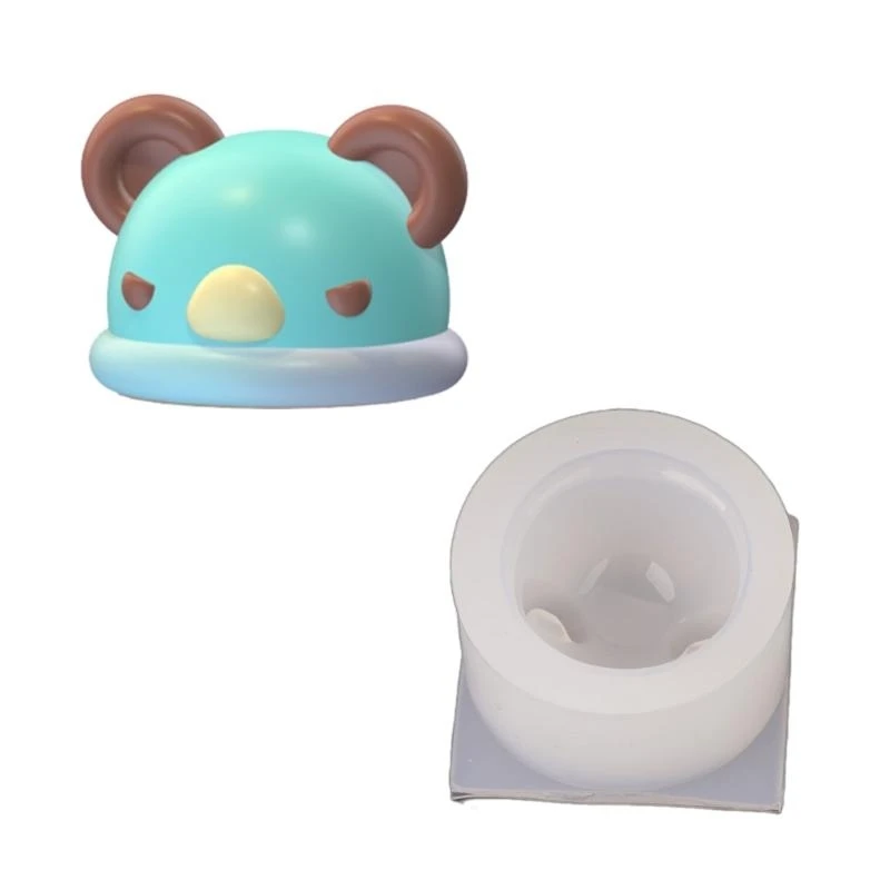 

Creative Rabbit Head Silicone Mold Ice Cream Cone Molds Handmade Chocolates Soap Kitchen Bakeware for DIYs Enthusiasts