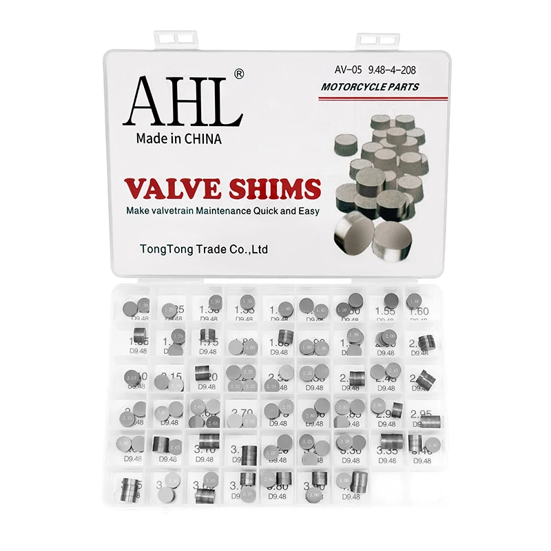 208pcs Motorcycle Adjustable 9.48mm Valve Shims Kit 1.2mm ~ 4.0mm For Honda CRF250R Kawasaki KFX400 Suzuki LT-A700 Yamaha YFZ450