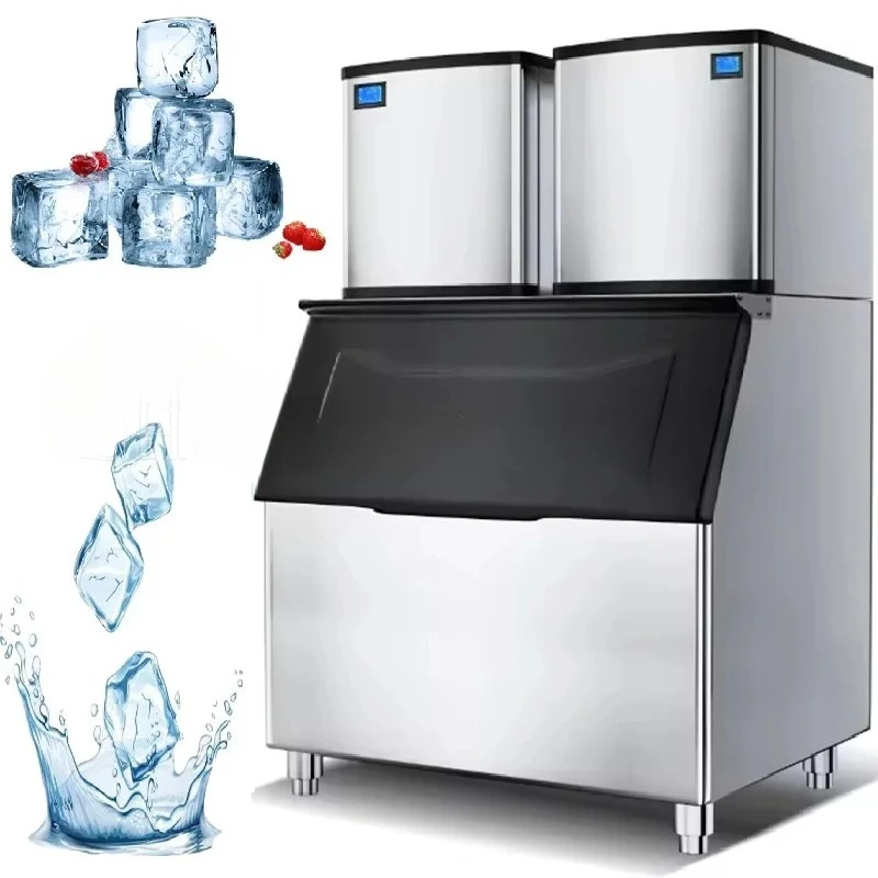 1000kg Cube Ice Making Machines Coffee KTV Restaurant Ice Machine Automatic Large Capacity Ice Cube Making Machine