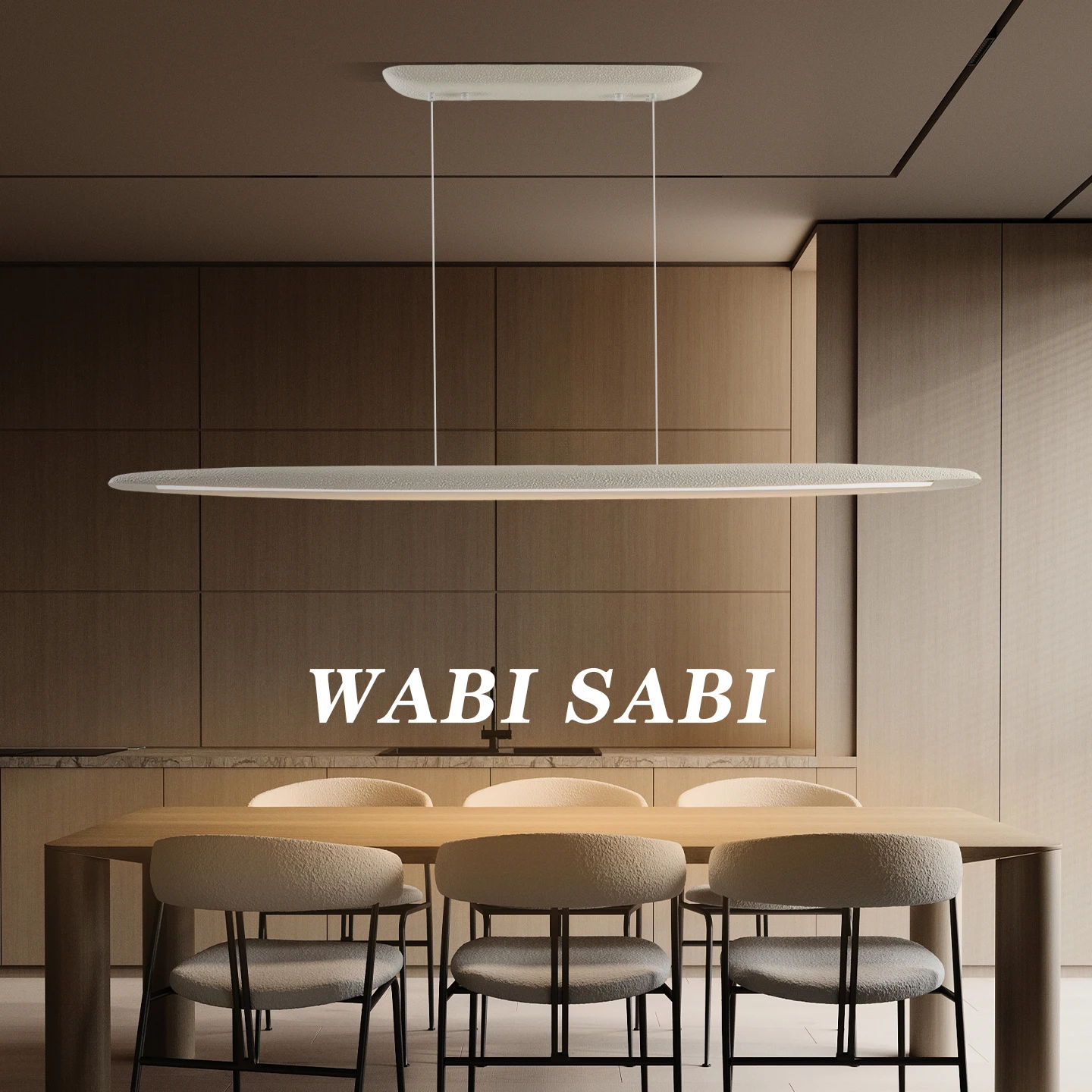 Nordic Wabi Sabi Home Interior Decor Bar Pendant Lamp Living Room Light Modern Simple Strip