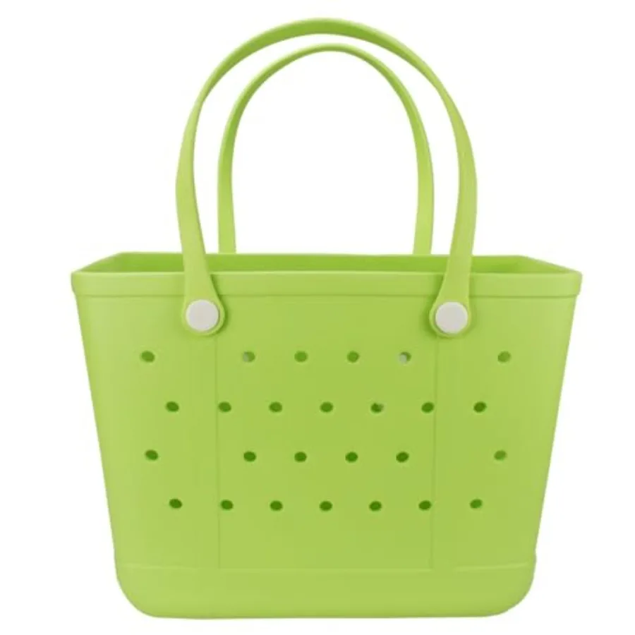 

Beach Bag e Rubber Tote Bag Waterproof Washable Open for Women Croc Bag Hand Bag for Beach Pool Yoga