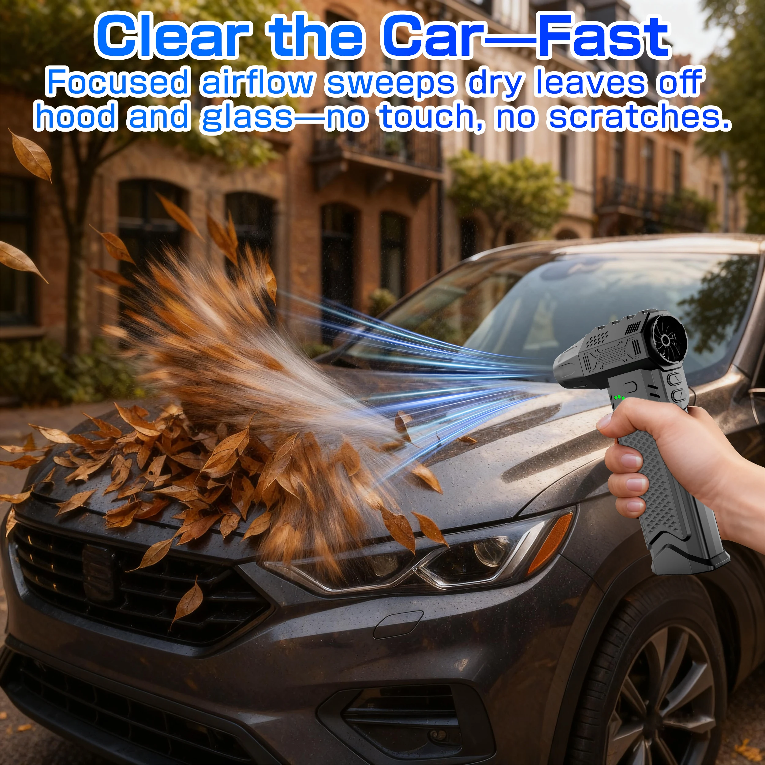 لسيارة RV شاحنة مقطورة مروحة تربو مروحة نفاثة عنيفة تهب ضربة الثلج وشفط 2 في 1 الكهربائية منفضة الهواء تنظيف منفاخ أداة