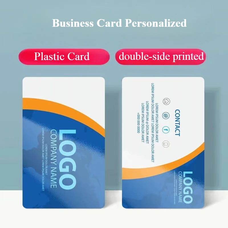 100/200/500 PCS Personalized Business Card Free Design LOGO QR Code Instagram Fashion Style PVC Card Two Sides Printing