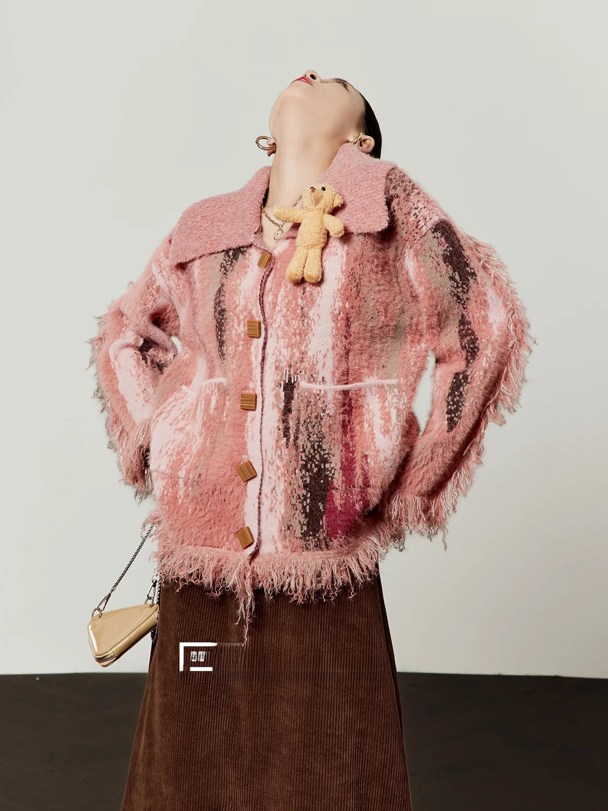 

Loose Knitted Sweater Women's Outerwear Lazy Sle Versatile Long Sve Cardigan Winter Faion Casual n Girl's Clothes