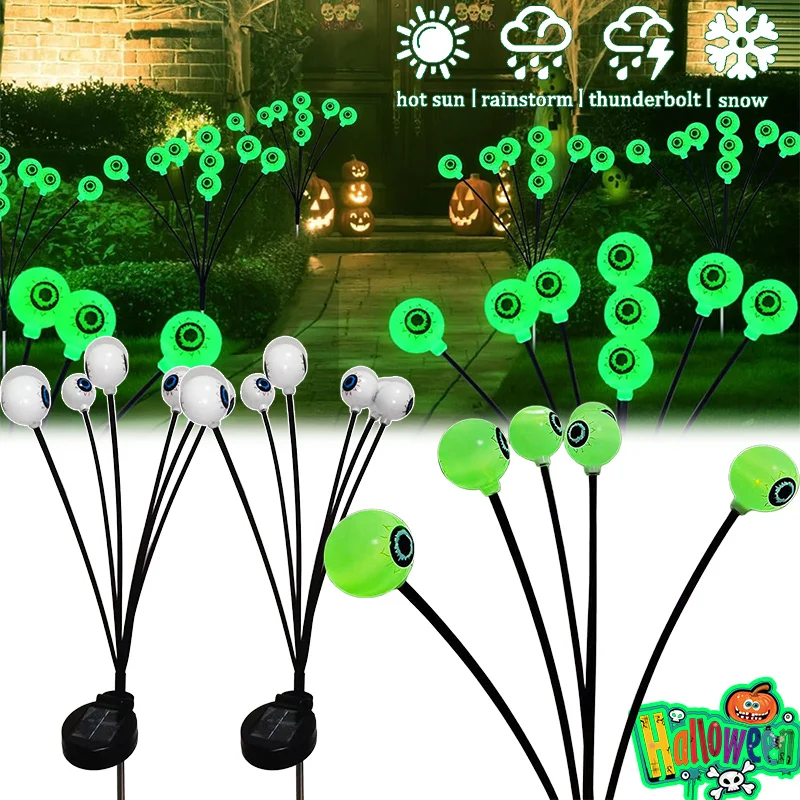 

Halloween LED 3D Eyeball Lamp Solar Garden Lawn Lights Outdoor Waterproof Scary Decoration Lights Halloween Party DIY Decoration