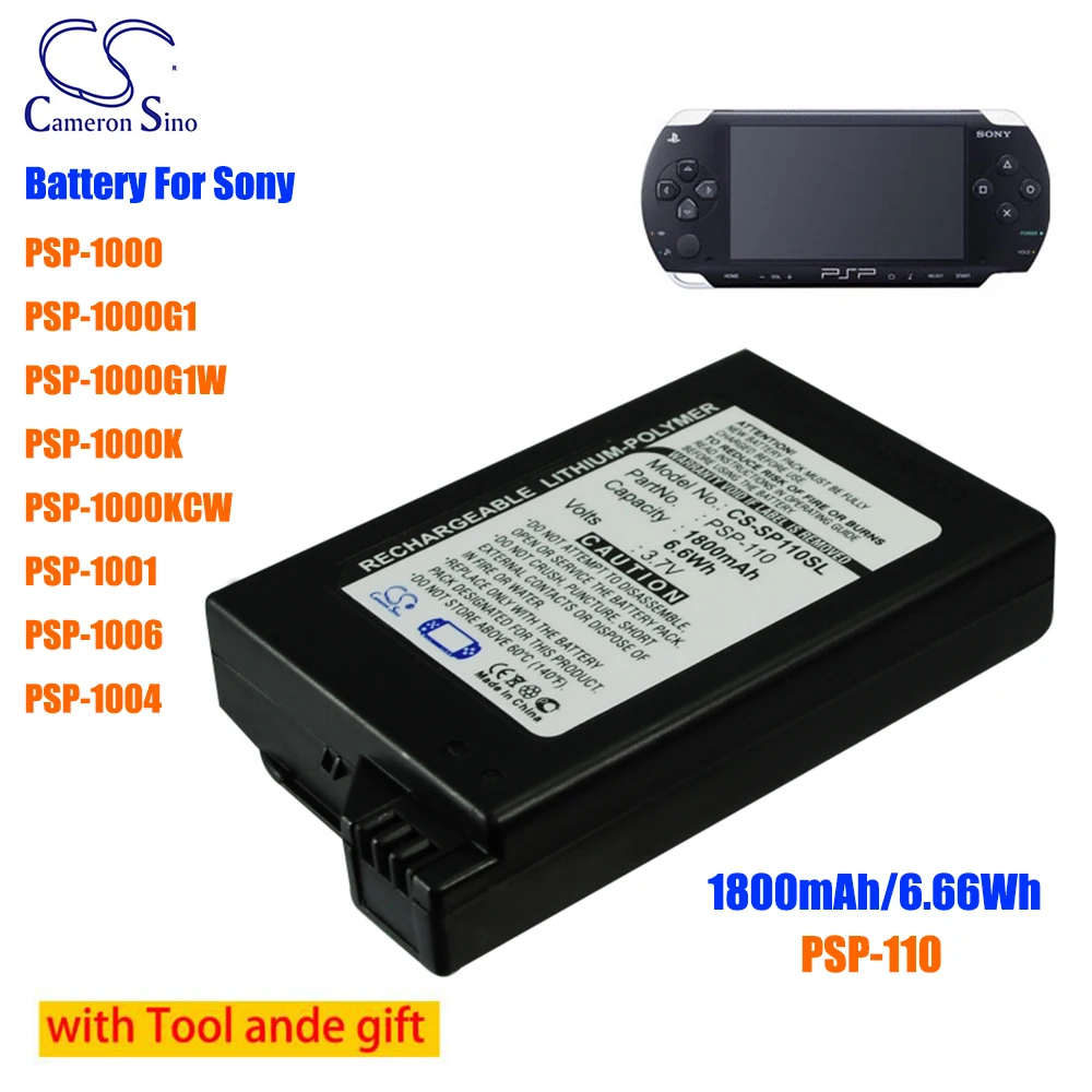 

Game Console 1800mAh Battery PSP-110 for Sony PSP-1000 PSP-1000G1 PSP-1000G1W PSP-1000K PSP-1000KCW PSP-1001 PSP-1006 PSP-1004