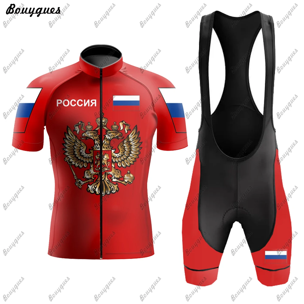 Russia Short Sleeve CYCLING Jersey Suit Men Bicicleta Clothes Windproof Breathable Pro Bicycle Wear Set Outdoor Sport Bike Suit