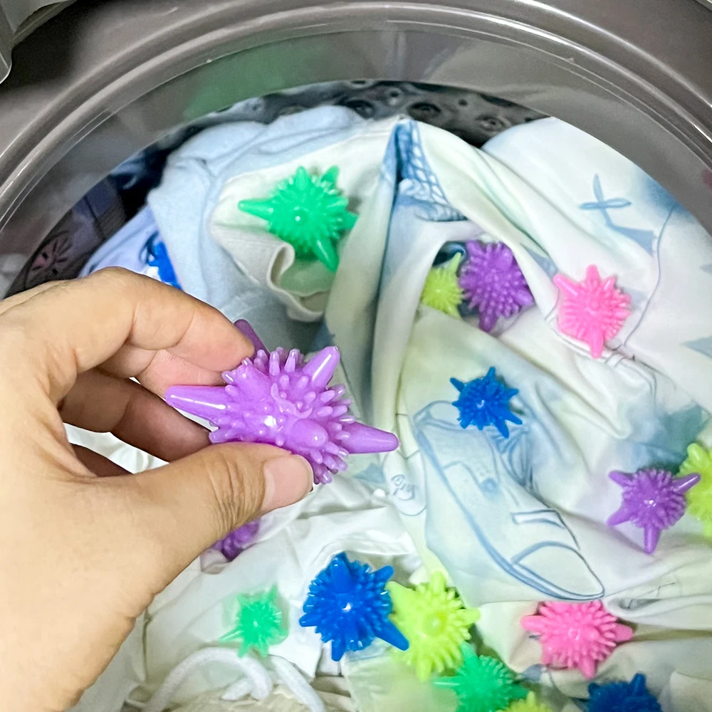 10/1pc Laundry Ball Multicolor Decontamination Laundry Ball Anti-Tangle Hair Catcher Washing Machine Cleaning Household Supplies