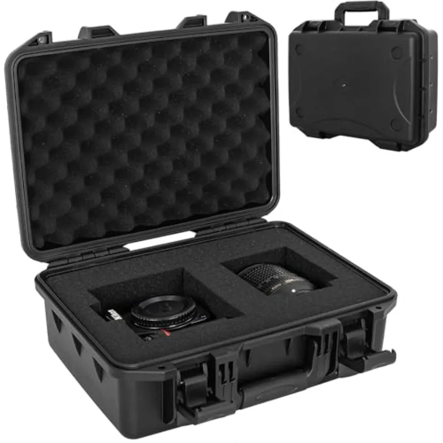 

Hard Case with IP7 Waterproof Shockproof Tool Bo for Microphone Drones Camera Equipments Portable Storage Case 1.5 13 7 ch