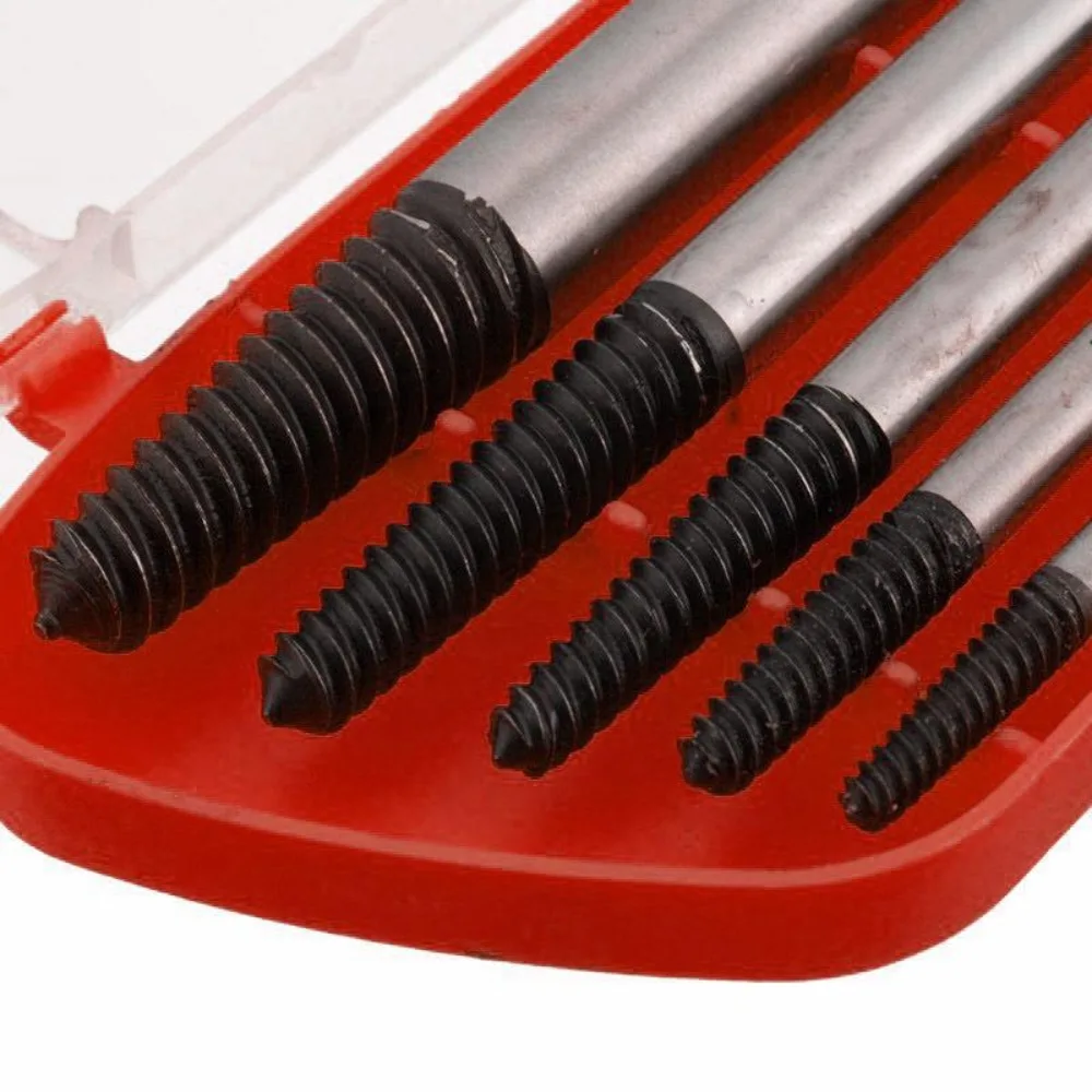 Damaged Broken Screw Remover Extractor Drill Bits 5/6Pcs Steel Durable Easy Out Remover Center Drill Damaged Bolts Remover Tool