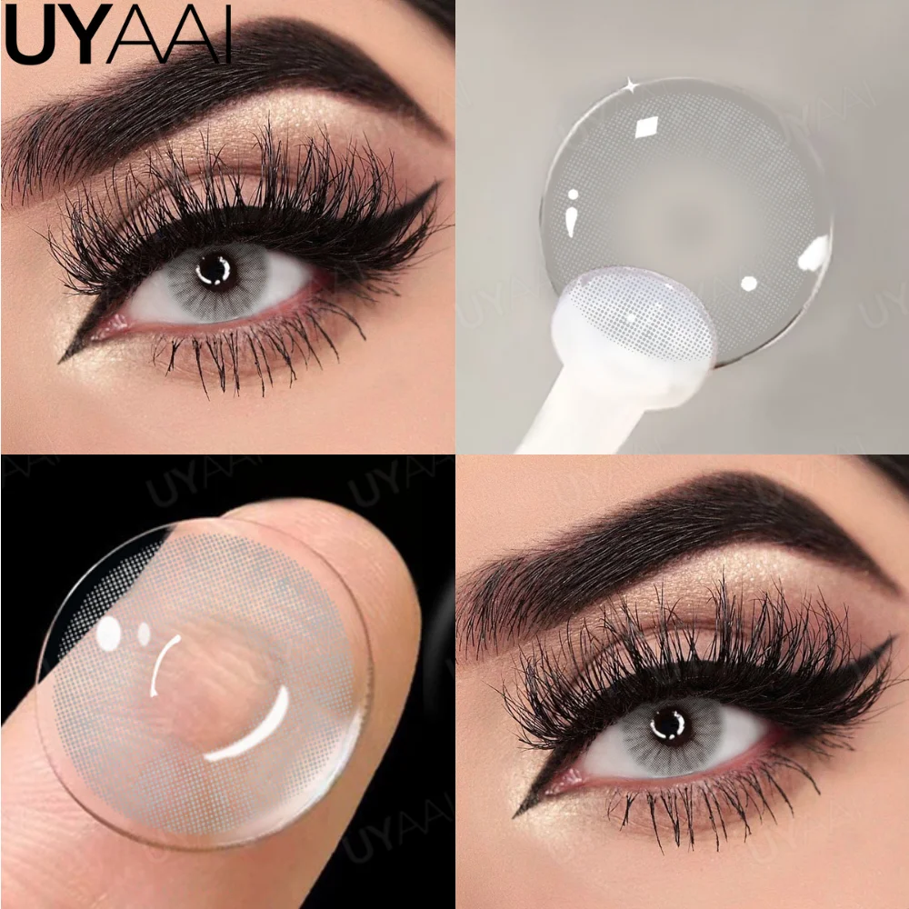 UYAAI Kleopatra-Serie Farbkontaktlinsen für Augen, braune Farblinse, blaue Augen, Kontakt-Make-up, Schönheit, farbige Schüler, grau, natürlich – Detail 29
