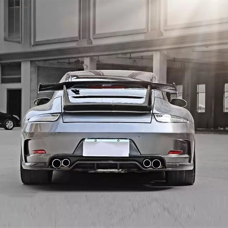 Upgrade to 991.1 GT3 Fiberglass Mix Carbon Fiber Front Car Bumper Rear  Spoiler Body Kits for  911 997