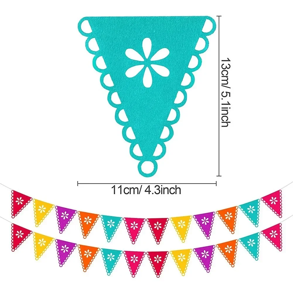 20*30cm Mexikanische Party Filz BH Blume Party Supplies Mexikanische Flagge Banner Party Dekorationen Themen Event Tägliche Dekoration – Detail 2