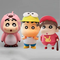 Anime Angry Shinnosuke Figures Crayon Shin Chan Toys Peripheral Beep Mouth Nohara Shiro Figurine PVC Collection Cute Decor Gifts
