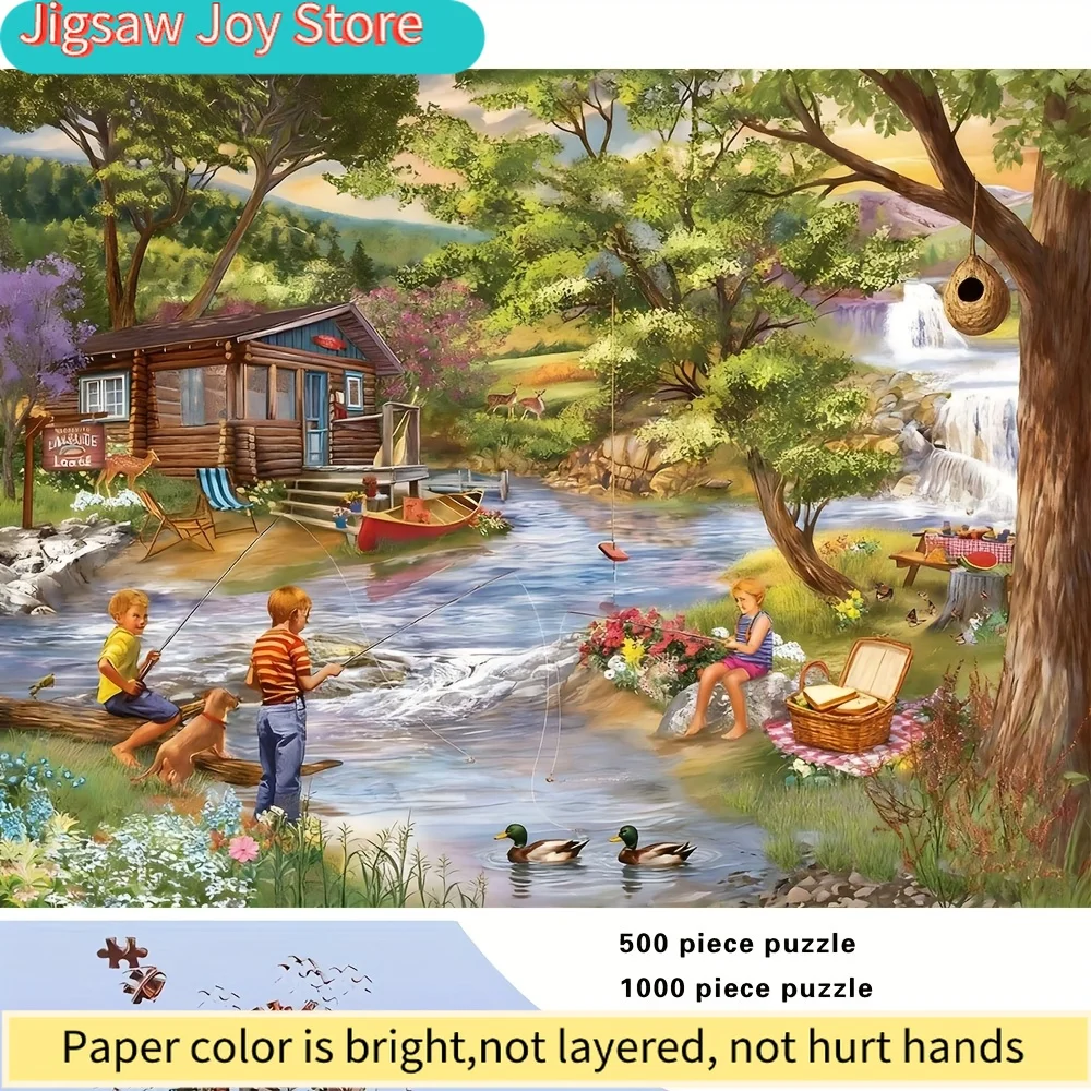 

Пазл для взрослых на 500/1000 элементов - Большая книга головоломок для взрослых и всей семьи, сложная головоломка на 500 или 1000 элементов, Po