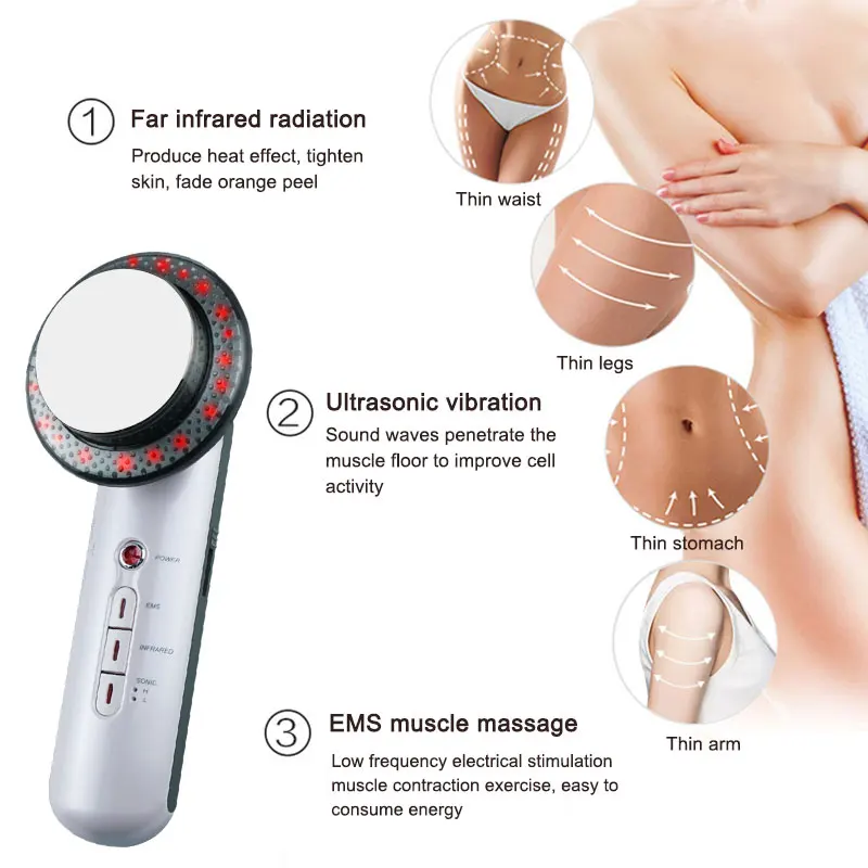 Ultrasound Cavitation EMS Face Body Slimming Massager Lipo Fat Burner Machine Galvanic Infrared Ultrasonic Weight Loss Machine