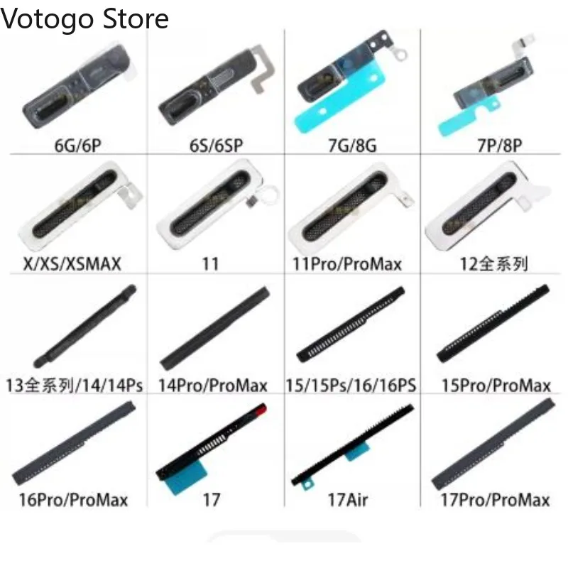 50Pcs For iPhone 17 18 16 15 14 13 12 Pro Max Plus Ear Piece Anti Dust Mesh Speaker Net Receiver Gasket Grill Repair Spare Parts