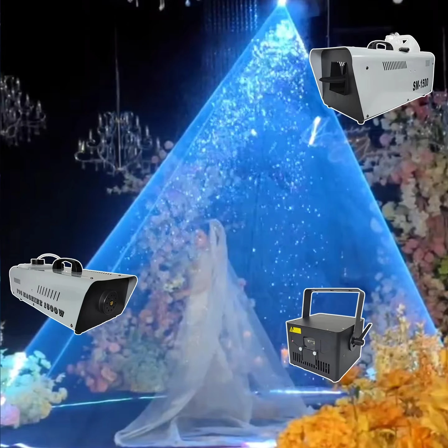 APP Wedding Laser Light Cinderella 8W RGB Full Color Green Wireless Control DMX512 Animation Performance