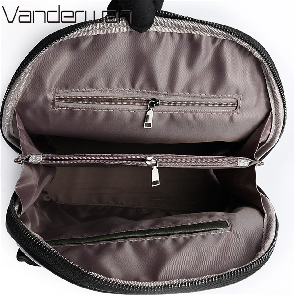 Luxury Leather 4 In 1 Backpacks Vintage Women 2022 Shoulder Crossbody Bookbags High Quality Ladies Handbags and Purses Large Sac