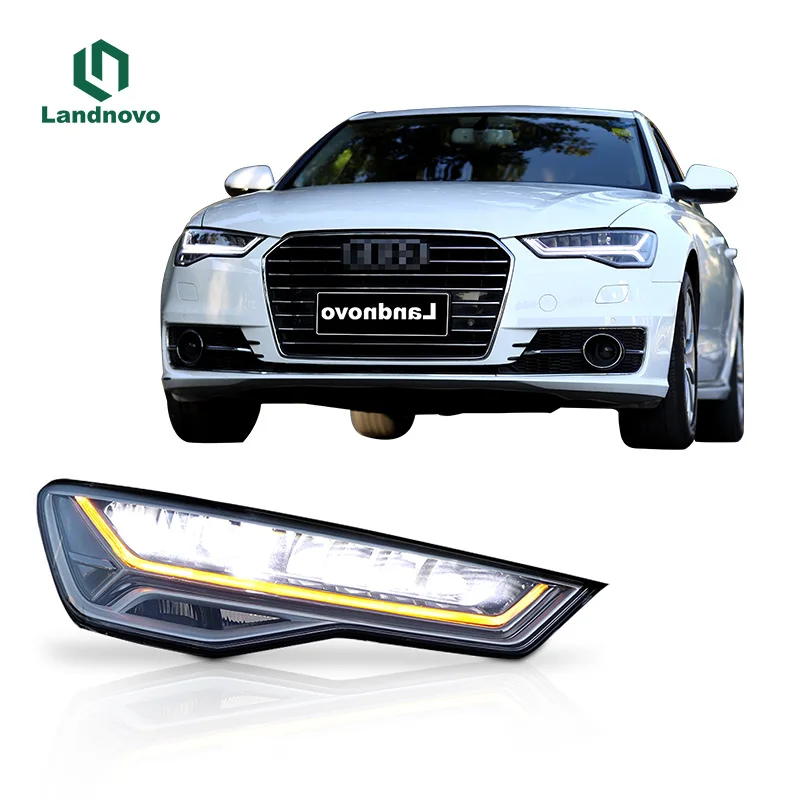 Felendo Full LED Led Head lights For Q5 A6 A6L 4G facelift headlight assembly Car Front Head Lamp headlight