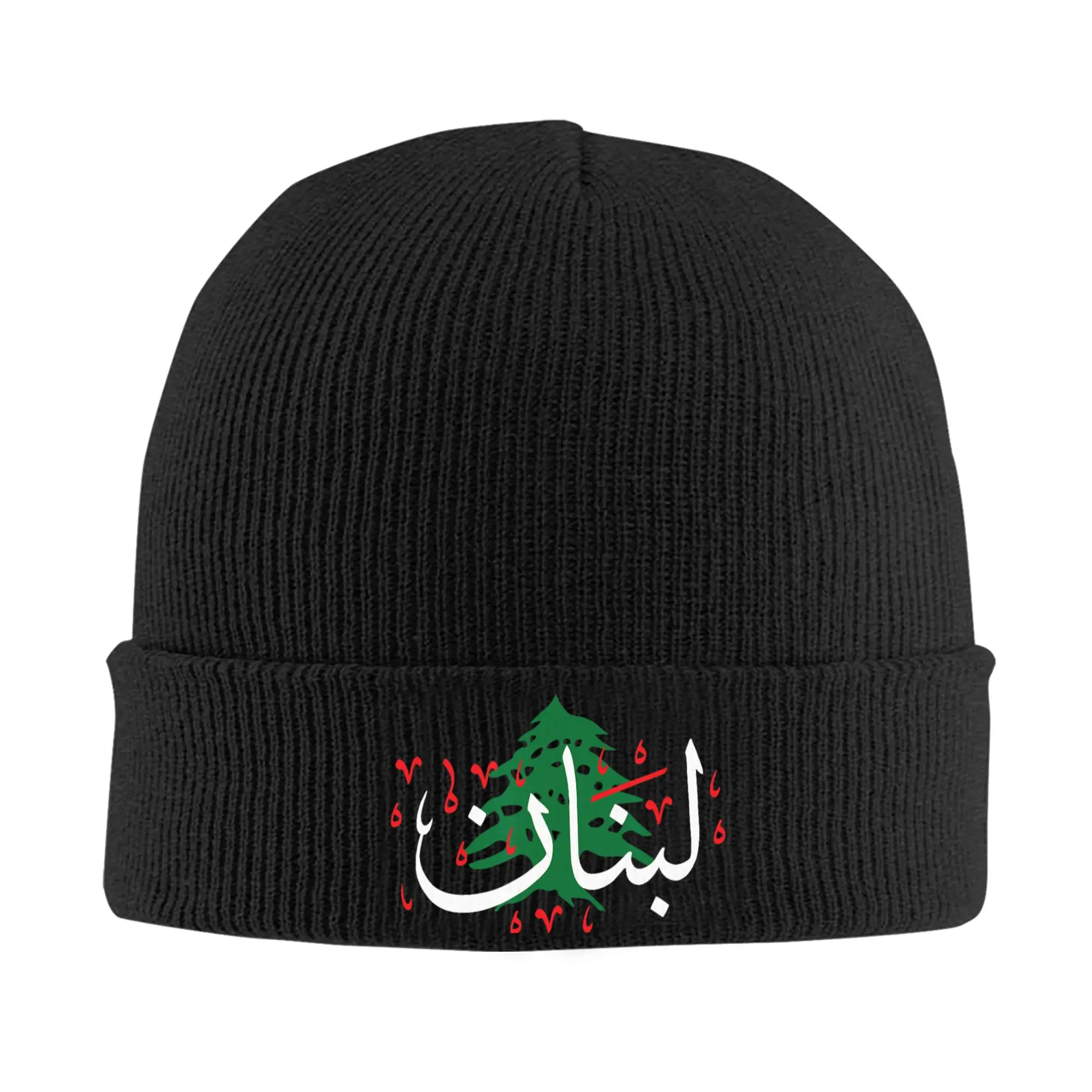 Lebanon Flag Map Beirut Cedar Tree Lebanese Knitted Hat Women's Men's Skullies Beanies Autumn Winter Hat  Warm Melon Cap