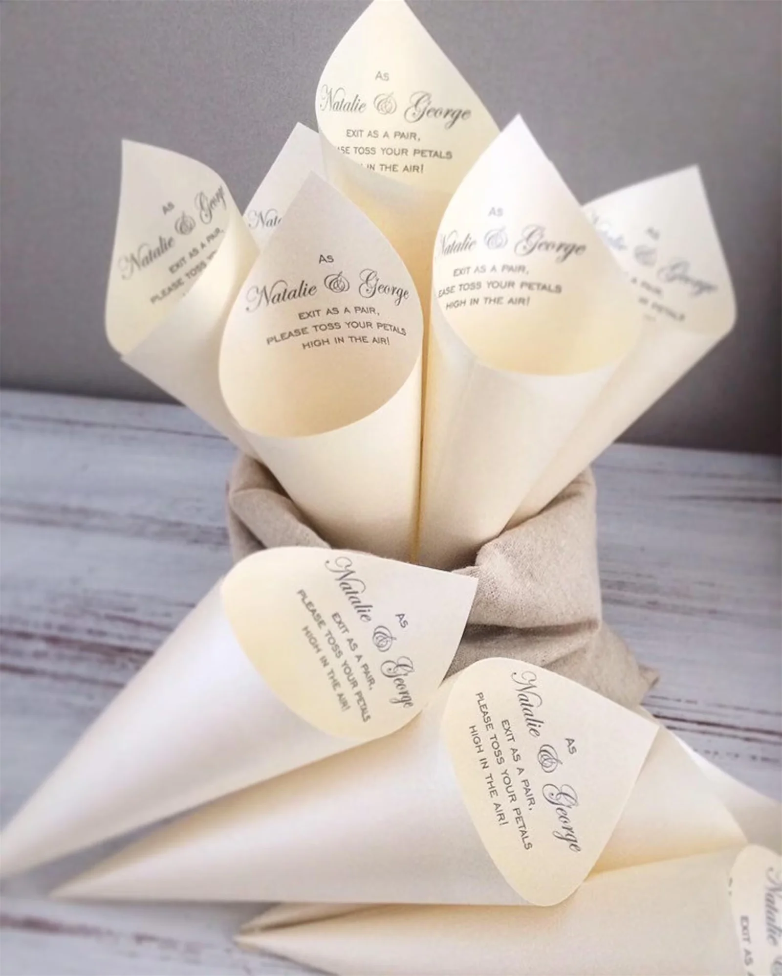 Cotton Candy Cone - 25 stuks bruiloft confetti, set van